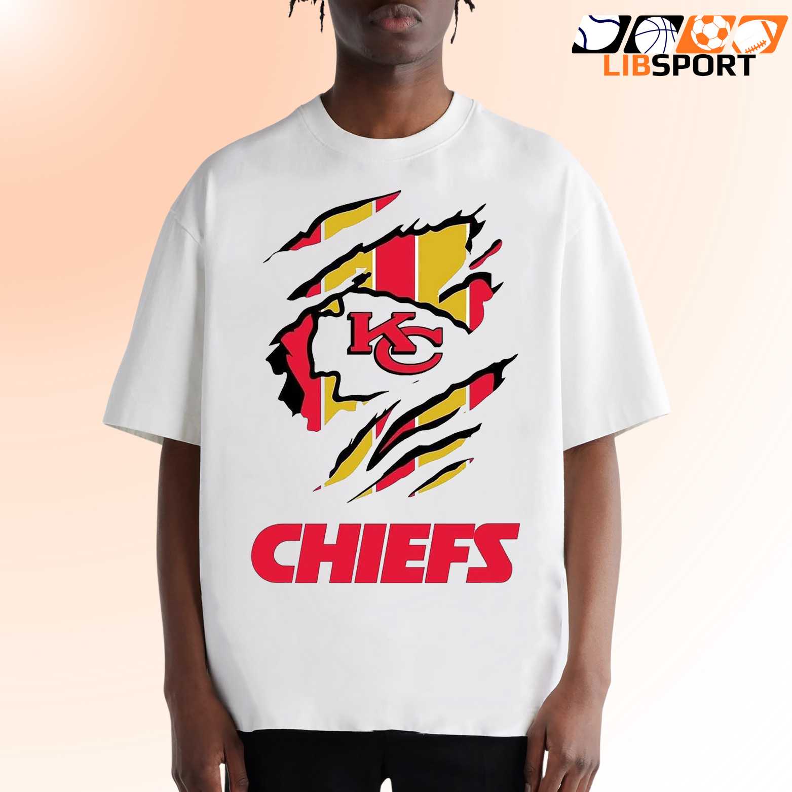 Kansas City Chiefs Claw Scratch T Shirt, Kc Football Fan Tee, Unisex Nfl Shirt